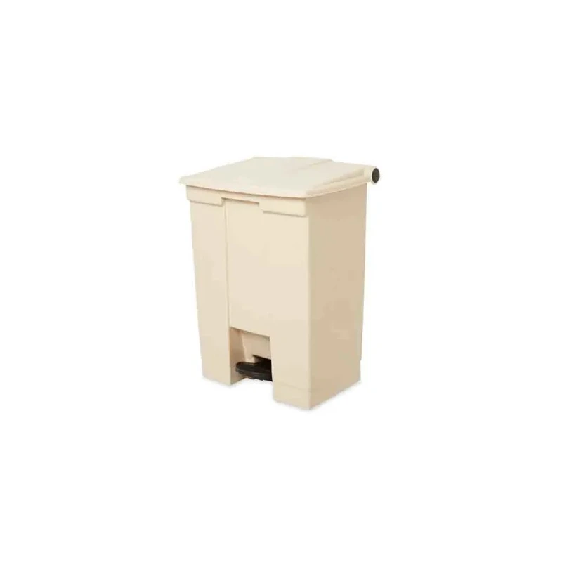 Rubbermaid Commercial Products Legacy Step-On Beige Pedal Plastic Waste Bin 68L FG614500BEIG
