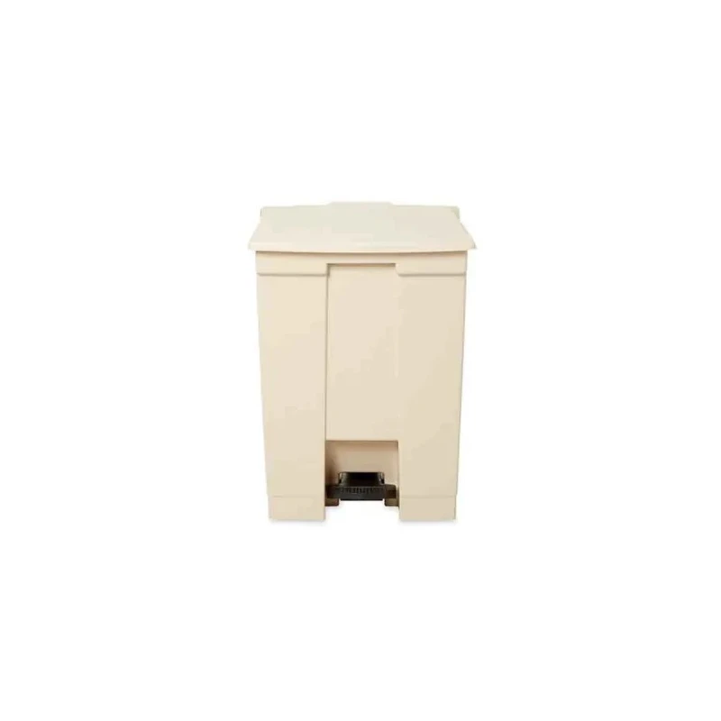Rubbermaid Commercial Products Legacy Step-On Beige Pedal Plastic Waste Bin 68L FG614500BEIG