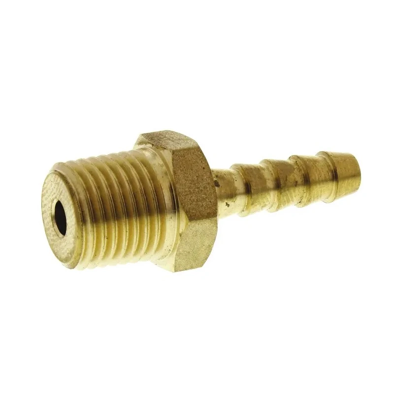 RS PRO Brass Hose Connector 6.35 mm ID Threaded G Male 1/4 in 80°C 506-7187