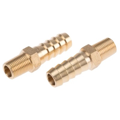 RS PRO Brass Hose Connector 9.53 mm ID Threaded Male, 25 bar 506-7171