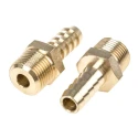 RS PRO Brass Hose Connector 9.53 mm ID Threaded Male 25 Bar Pressure 506-7244