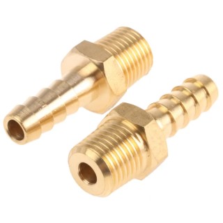 RS PRO Brass Hose Connector 6.35 mm ID Threaded Male BSP 3/8 in G Standard 506-7238
