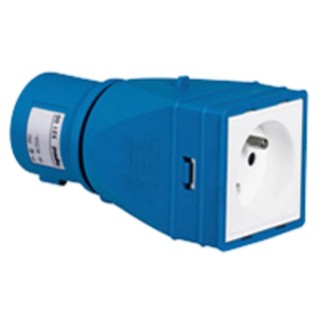 Legrand Black 2P+PE Straight Industrial Power Connector Adapter, 16A, 230V IP40 IP40