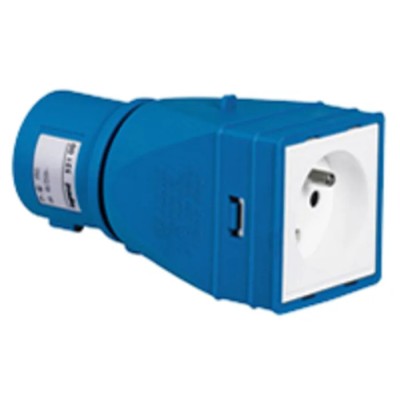 Legrand Black 2P+PE Straight Industrial Power Connector Adapter, 16A, 230V IP40 IP40
