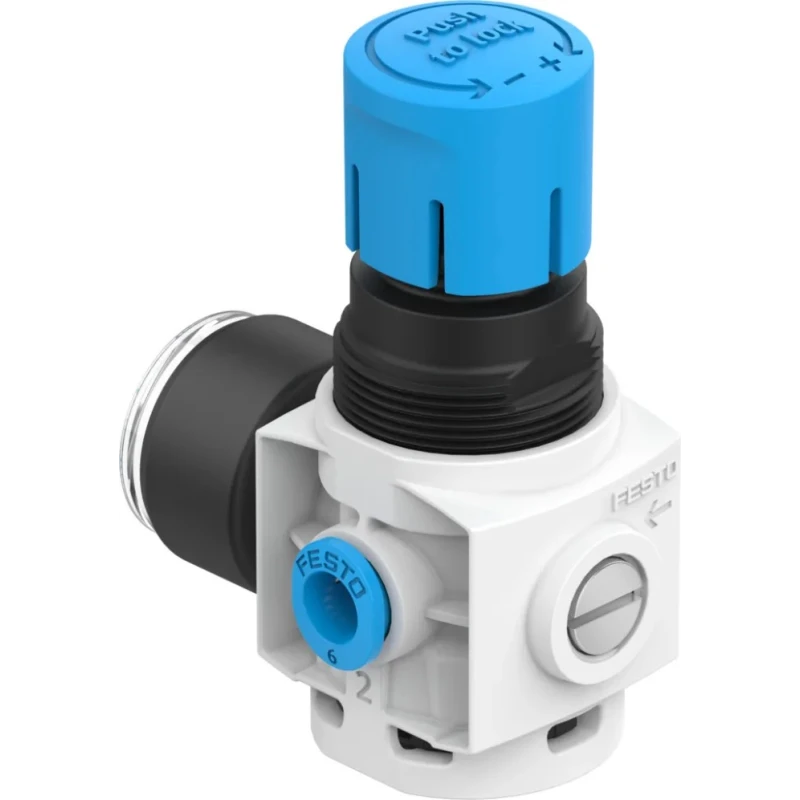 Festo Pneumatic Regulator 2 in Inlet, QS-6 Outlet, Polyamide Reinforced, 8 Bar Max Pressure MS2-LR-QS6-D6-AR-BAR-B