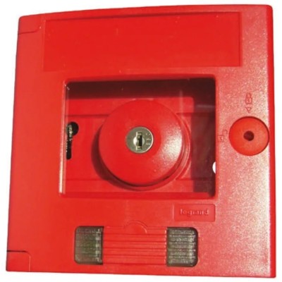 Legrand Red Break Glass Call Point Snatch-off Plastic Window Operated Mains-Powered 0 380 09