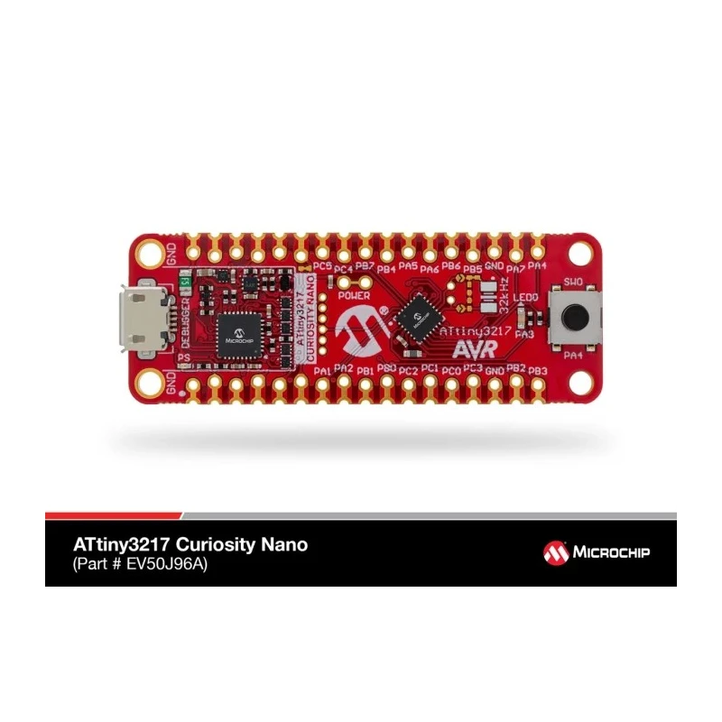Microchip ATtiny3217 Curiosity Nano Evaluation Kit MCU Microcontroller Board EV50J96A