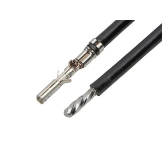 Molex Micro-Fit Female Connector Crimp Wire 75 mm, Black 214761-1201