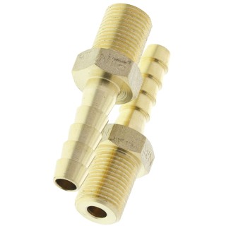 RS PRO Brass Hose Connector 6.35 mm ID Threaded Male BSP, 25 bar 506-7159