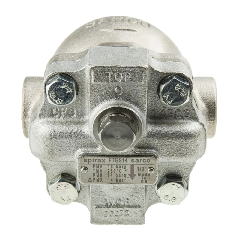 Spirax Sarco Stainless Steel Ball Float Steam Trap 14.6 bar Maximum Pressure 250°C Maximum Temperature 1458200