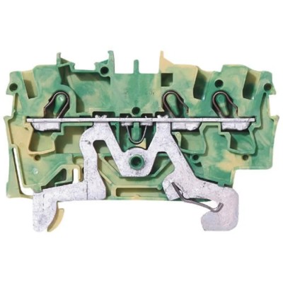 WAGO TOPJOB S 2002 Series Earth Terminal Block Yellow Green 2.5mm² 800V 22A 2002-1307