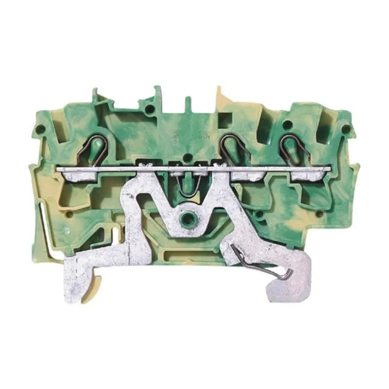 WAGO TOPJOB S 2002 Series Earth Terminal Block Yellow Green 2.5mm² 800V 22A 2002-1307