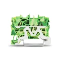 WAGO TOPJOB S 2002 Series Earth Terminal Block Green Yellow 2 Positions 2.5mm² 800V 24A Cage Clamp IECEx ATEX 2002-1207