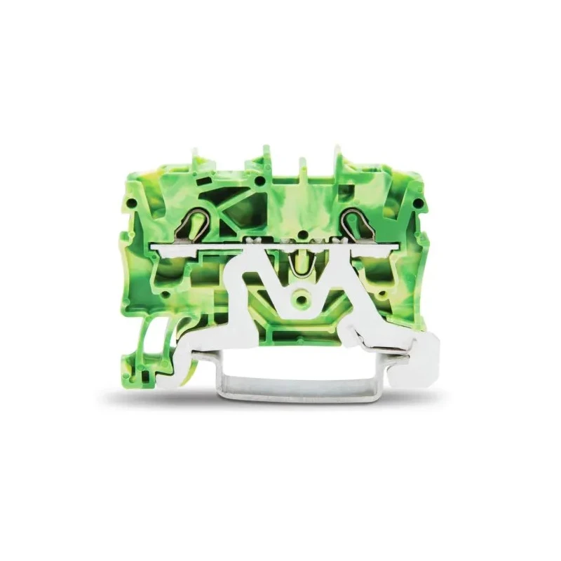WAGO TOPJOB S 2002 Series Earth Terminal Block Green Yellow 2 Positions 2.5mm² 800V 24A Cage Clamp IECEx ATEX 2002-1207