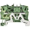 WAGO TOPJOB S 2002 Series Earth Terminal Block Green Yellow 2 Positions 2.5mm² 800V 24A Cage Clamp IECEx ATEX 2002-1207