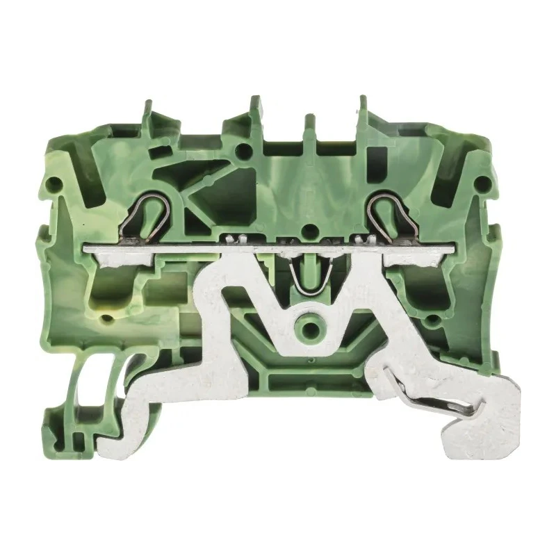 WAGO TOPJOB S 2002 Series Earth Terminal Block Green Yellow 2 Positions 2.5mm² 800V 24A Cage Clamp IECEx ATEX 2002-1207