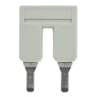 WAGO TOPJOB S 2004 Series Jumper Bar for Use with 2004 Series Terminal Blocks, 32A Current Rating, Light Grey, Model 2004-402