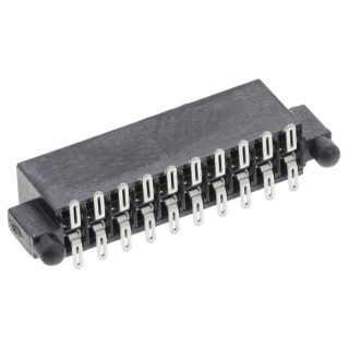 Samtec SFM Series Straight Surface PCB Socket, 20-Contact, 2 Row, 1.27 mm Pitch, 12A Current, 350V Voltage SFM-110-02-S-D-A