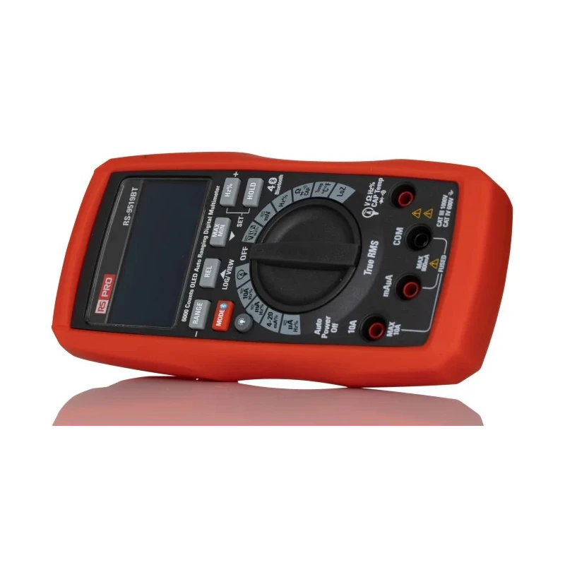 RS PRO Handheld Digital OLED Multimeter 1kV AC/DC Voltage 10MHz Frequency Measurement RS-9519BT