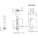 Essentra PCB Card Guide Vertical Mount 31.8 mm Length, 1.6 mm Maximum PCB Thickness VMCGLE-31M-01