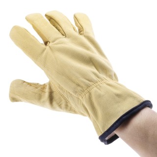 Polyco Healthline Yellow Leather Work Gloves Size 9 Uncoated Coating DR100/09