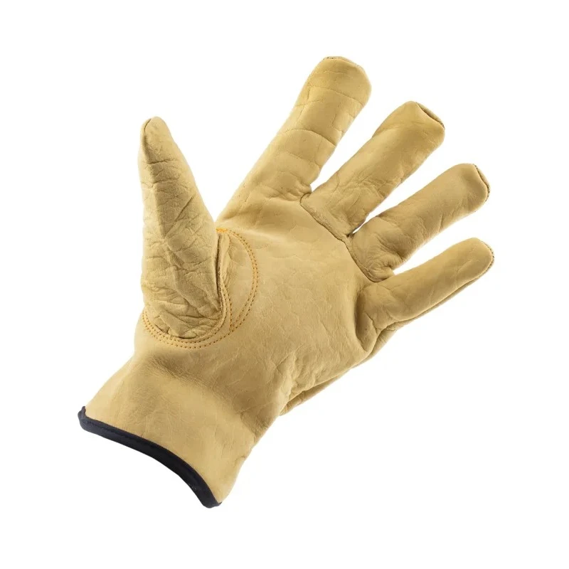 Polyco Healthline Yellow Leather Work Gloves Size 9 Uncoated Coating DR100/09