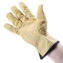 Polyco Healthline Yellow Leather Work Gloves Size 9 Uncoated Coating DR100/09