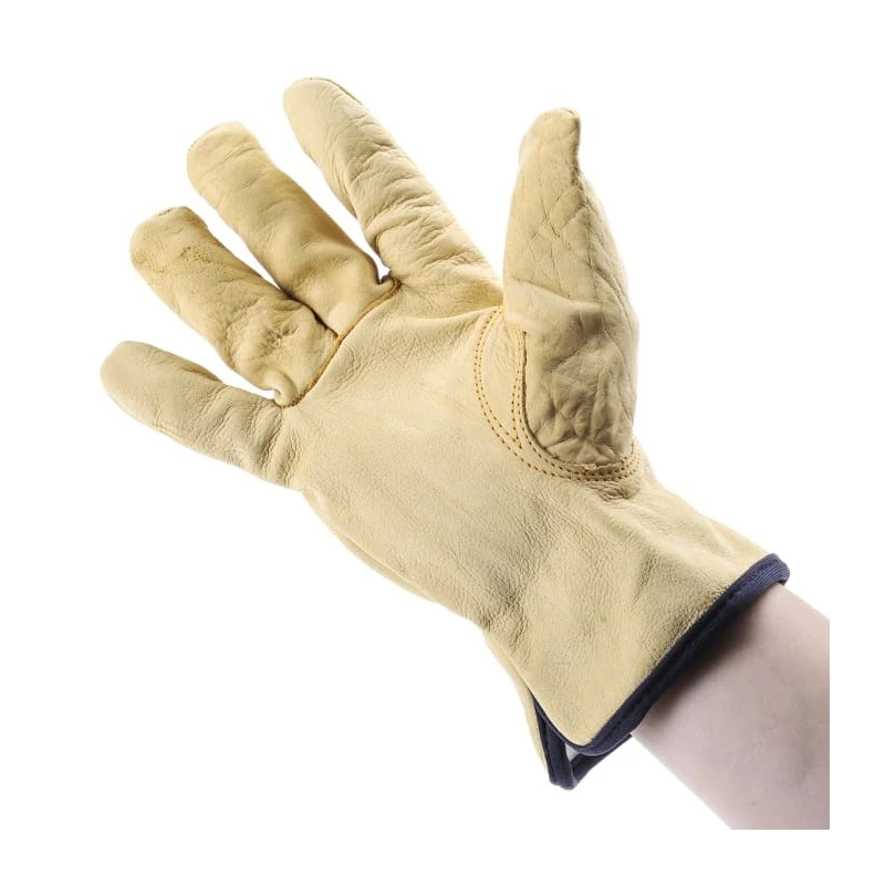 Polyco Healthline Yellow Leather Work Gloves Size 9 Uncoated Coating DR100/09