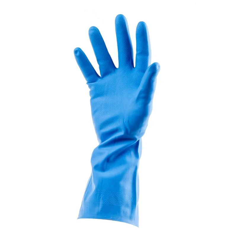 Polyco Healthline Blue Nitrile Work Gloves Size 8 Chemical Resistant Coated 24 Gloves Pack 945
