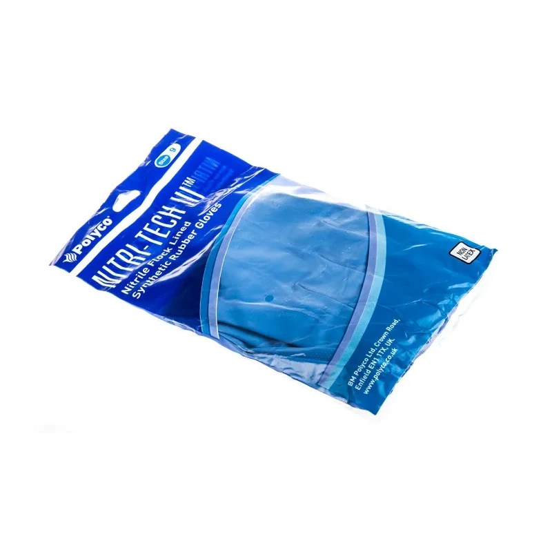 Polyco Healthline Blue Nitrile Work Gloves Size 9 Nitrile Coating 24 Gloves 946