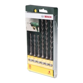 Bosch 6-Piece SDS Plus Masonry Drill Bit Set, Carbide Material, 5 mm to 8 mm, Model 2607019448