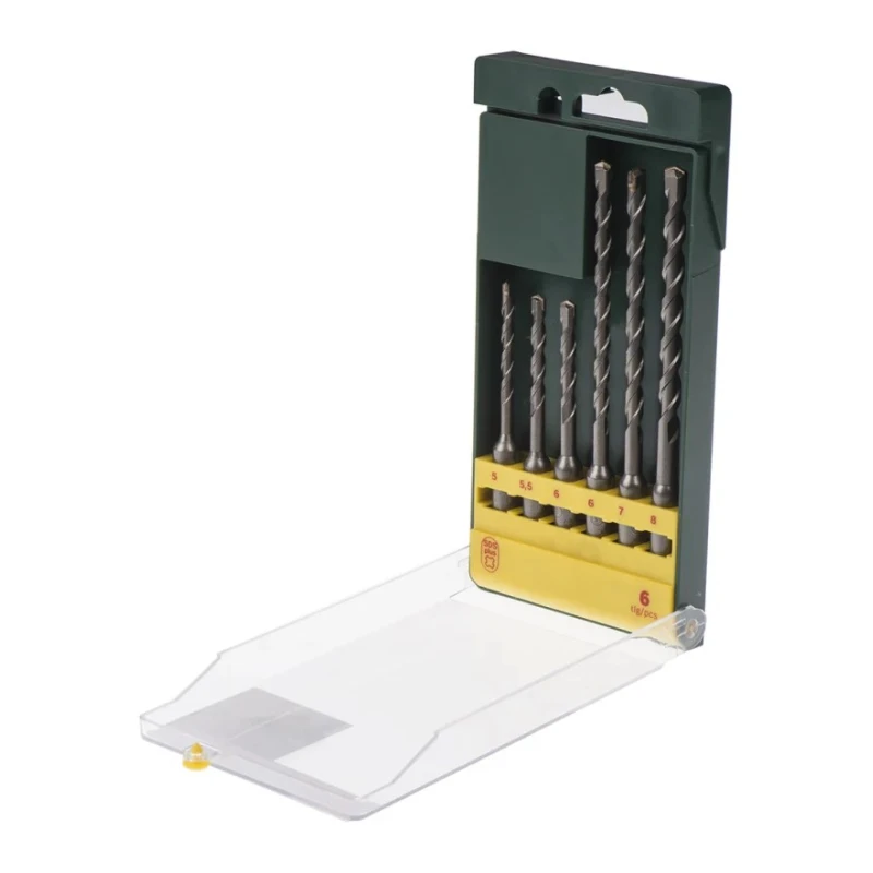 Bosch 6-Piece SDS Plus Masonry Drill Bit Set, Carbide Material, 5 mm to 8 mm, Model 2607019448