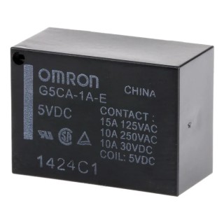 Omron PCB Power Relay 5V DC Coil 15A Switching Current SPST G5CA-1A-E DC5