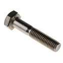 RS PRO Plain Stainless Steel Hex Bolt M8 x 40 mm 304 Grade DIN 931 508-0916