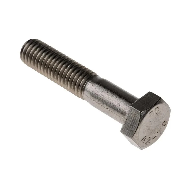 RS PRO Plain Stainless Steel Hex Bolt M8 x 40 mm 304 Grade DIN 931 508-0916