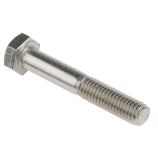 RS PRO Plain Stainless Steel Hex Bolt M8 x 50 mm Grade 304, Plain Finish, DIN 931 508-0922