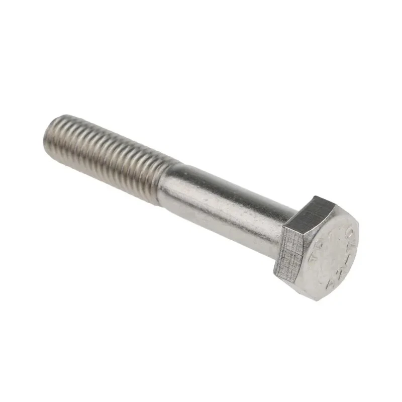 RS PRO Plain Stainless Steel Hex Bolt M8 x 50 mm Grade 304, Plain Finish, DIN 931 508-0922