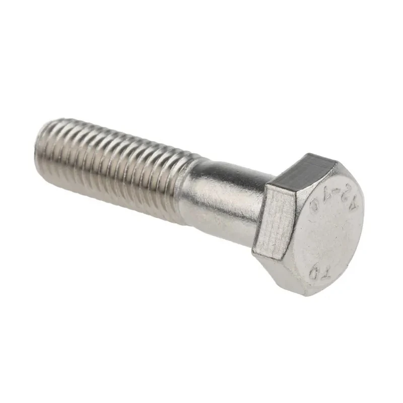 RS PRO Stainless Steel Hex Bolt M12 x 50 mm, Plain Finish, Grade 304, DIN 931 508-1098