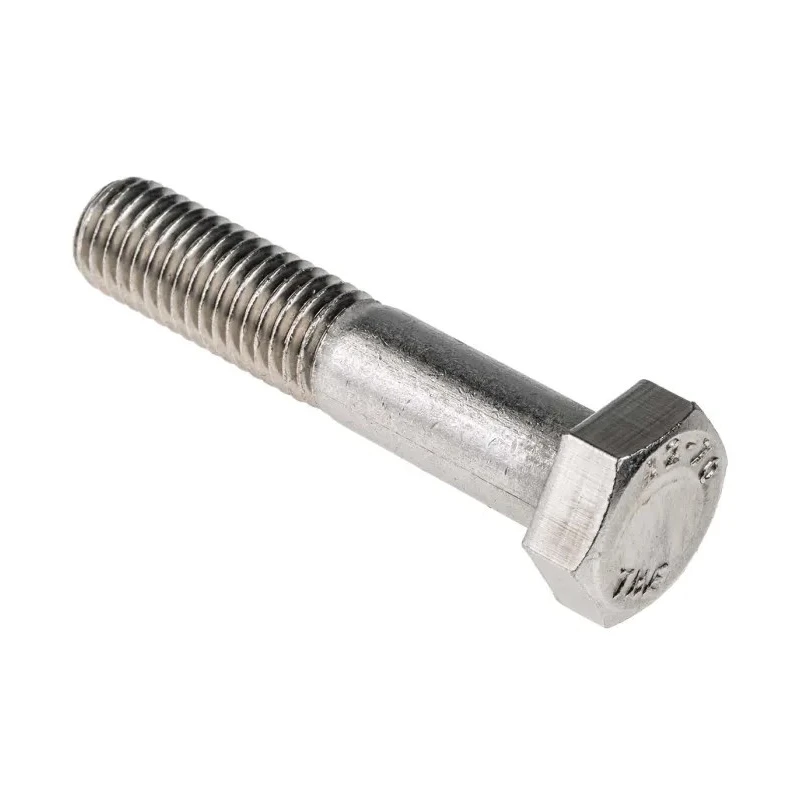 RS PRO Plain Stainless Steel Hex Bolt M12 x 60 mm Grade 304 DIN 931 508-1105