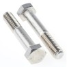 RS PRO Plain Stainless Steel Hex Bolt M12 x 70 mm, Grade 304, DIN 931, Plain Finish 508-1127