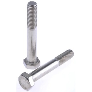 RS PRO Plain Stainless Steel Hex Bolt M12 x 80 mm, Grade 304, DIN 931 Standard 508-1133