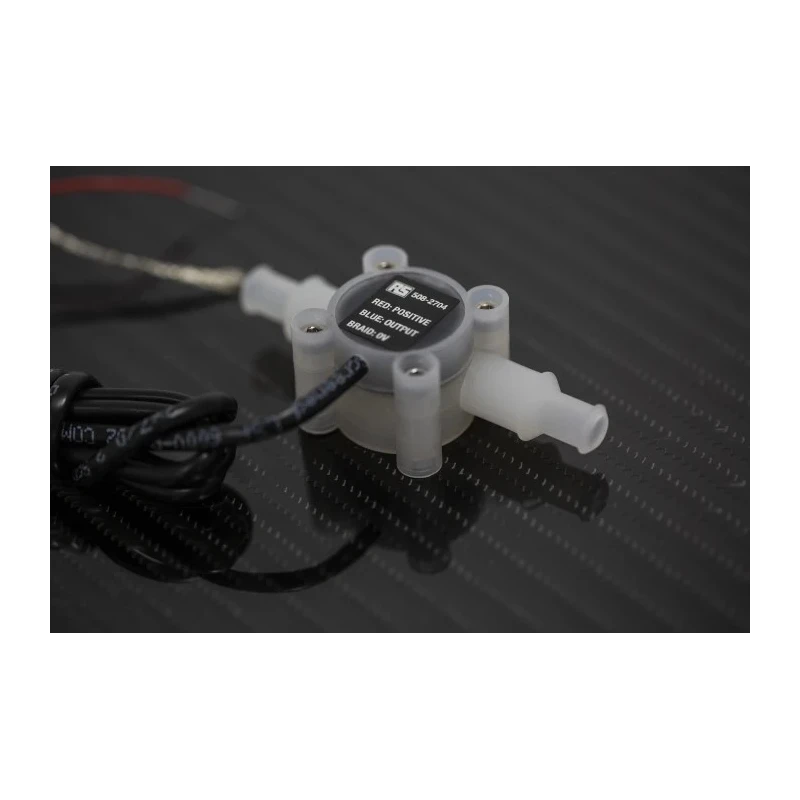 RS PRO Mini Turbine Flow Meter with Ceramic Magnet, PVDF Body, Sapphire Bearings, Viton Seal 508-2704