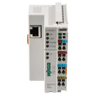 WAGO Data Acquisition Coupler Modbus Ethernet DIN Rail Mounting 100x50.5x71.1mm Germany 750342