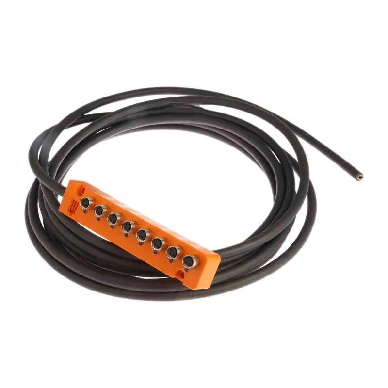 Lumberg Automation ASB Series Sensor Box, 4 Port, M8 Interface, M12 Inlet, 5 m Cable Length, IP67 60637 SB 8/LED 3-333/5 M