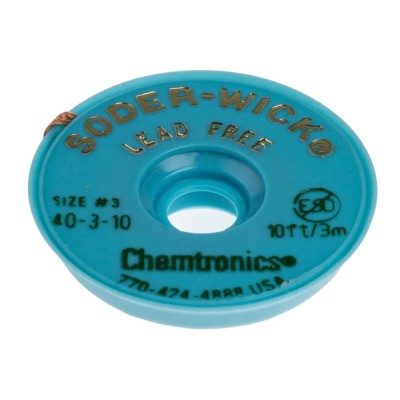 Chemtronics Lead Free De-Soldering Braid 2mm Width 3m Length 40-3-10