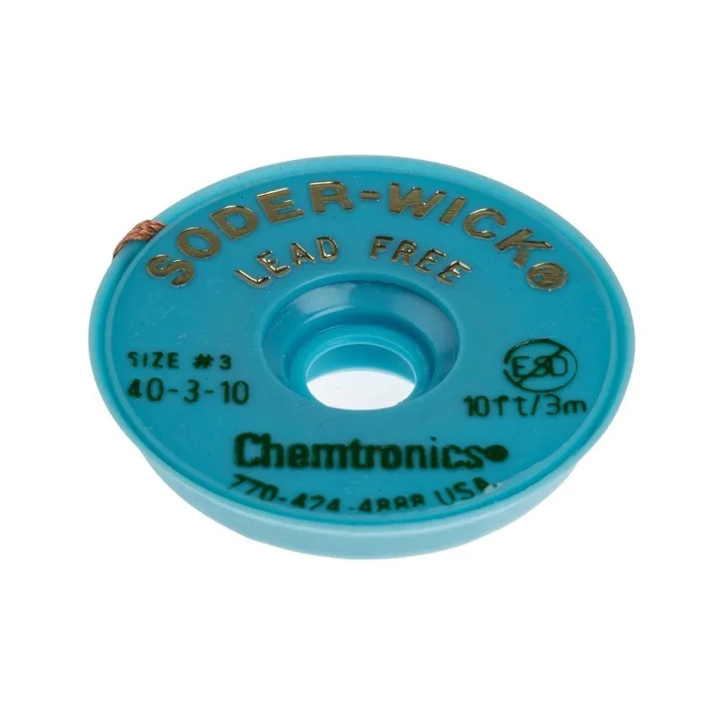 Chemtronics Lead Free De-Soldering Braid 2mm Width 3m Length 40-3-10