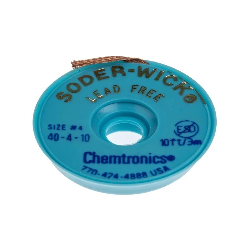 Chemtronics Lead Free De-Soldering Braid, Width 2.8mm, Length 3m 40-4-10