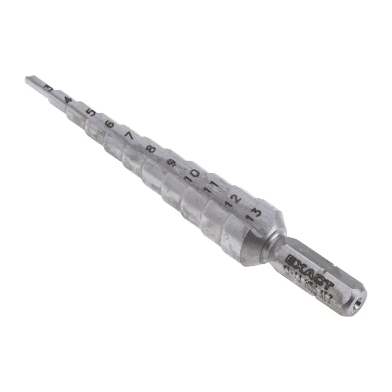 EXACT HSS 3-13 mm Drill Bit Set, 85 mm Length, Hex Shank 0.25in, 21 Pieces 05361