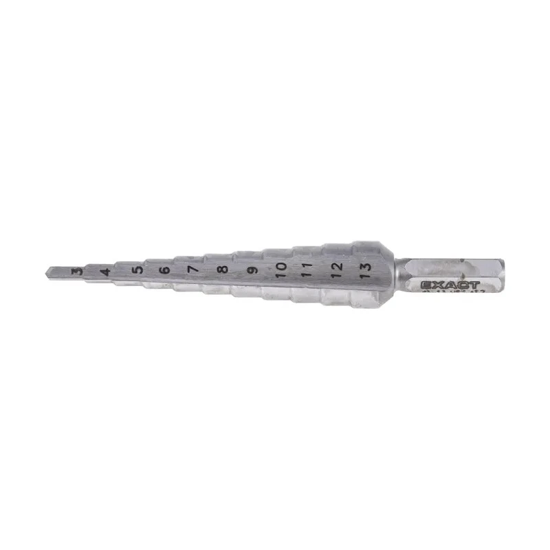 EXACT HSS 3-13 mm Drill Bit Set, 85 mm Length, Hex Shank 0.25in, 21 Pieces 05361