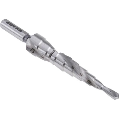 EXACT Aluminium Step Drill Bit with Spiral Flute for Sheet Metal Pipe Profile Drilling 07001
